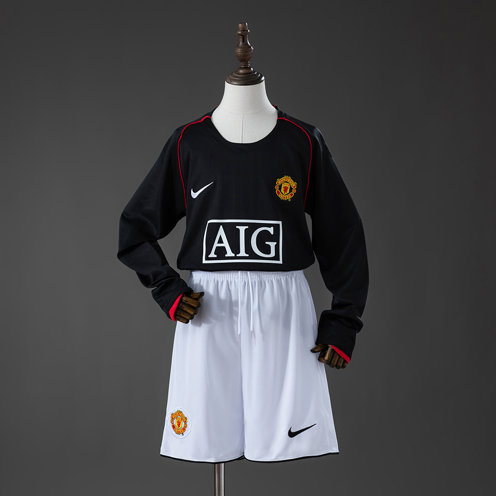 Long-Sleeve Kids Kit Manchester United Third 08-09
