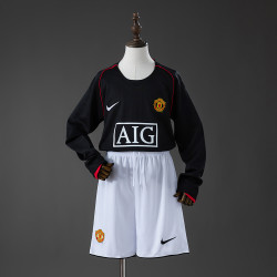 Long-Sleeve Kids Kit Manchester United Third 08-09