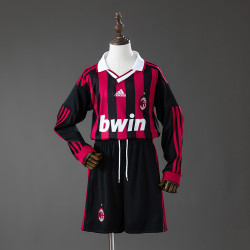 Long-Sleeve Kids Kit Ac Milan Home 09-10