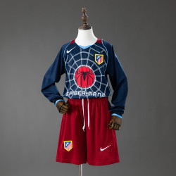 Long-Sleeve Kids Kit Atletico Away 04-05