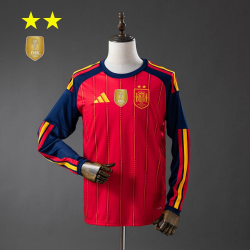 Spain Home 2-Star Champion Fans Edition 2026 Long Sleeve